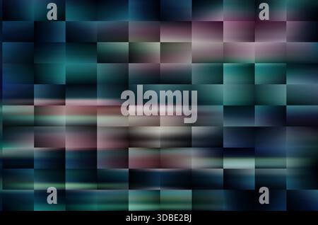 Tuiles en forme de rectangle avec un motif différent. Fond de mouvement de mosaïque abstrait. Illustration vectorielle. Illustration de Vecteur