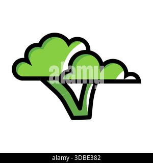 Illustration de dessin animé végétal de brocoli Illustration de Vecteur