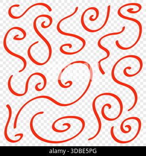 Dessiné à la main, éléments de doodle isolés Illustration de Vecteur