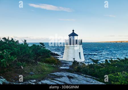 Phare de Castle Hill, construit en 1890, Newport, Rhode Island, Nouvelle-Angleterre Banque D'Images