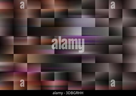 Tuiles en forme de rectangle avec un motif différent. Fond de mouvement de mosaïque abstrait. Illustration vectorielle. Illustration de Vecteur