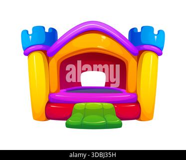 Maison gonflable de parc de trampoline, château gonflable Illustration de Vecteur