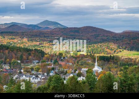 Stowe, Vermont en automne Banque D'Images