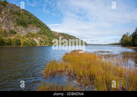Lac Echo, parc national Acadia, Maine Banque D'Images