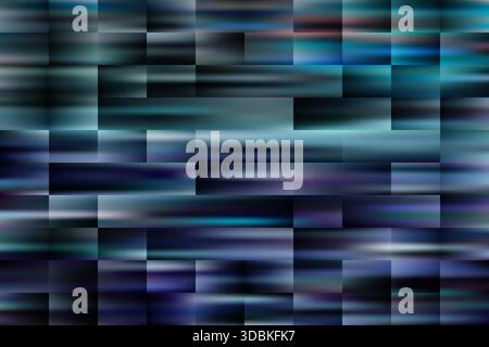 Tuiles en forme de rectangle avec un motif différent. Fond de mouvement de mosaïque abstrait. Illustration vectorielle. Illustration de Vecteur