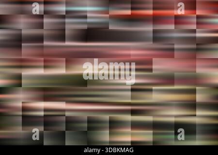 Tuiles en forme de rectangle avec un motif différent. Fond de mouvement de mosaïque abstrait. Illustration vectorielle. Illustration de Vecteur