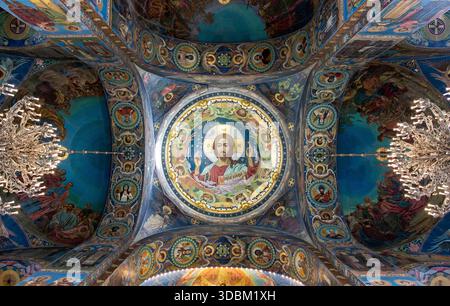 Intérieur de la Cathédrale St Isaac à Saint-Pétersbourg, en Russie. Banque D'Images