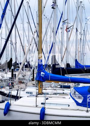 Dans le port de Langballigau sur le fjord de Flensburg, Banque D'Images