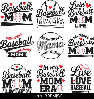 Icônes et vecteurs de Bundle SVG de baseball Illustration de Vecteur