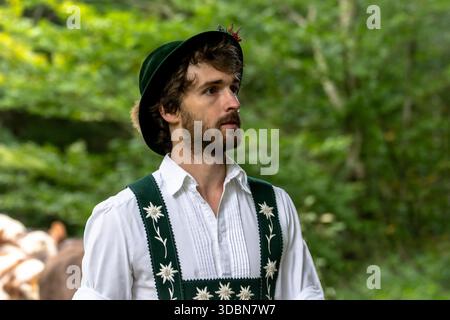 Viehscheid (élevage de bétail) Oberstdorf, Allgäu, Bavière, Allemagne Banque D'Images