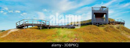 Panorama, plate-forme d'observation, Île Norderney, Îles de Frise orientale, basse-Saxe, Allemagne, Europe Banque D'Images