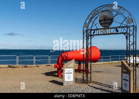 Ecosse, John o' Groats, départ du sentier de randonnée du même nom Banque D'Images