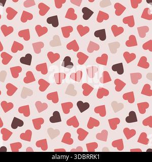 Motif de palette douce de coeurs éparpillés Illustration de Vecteur