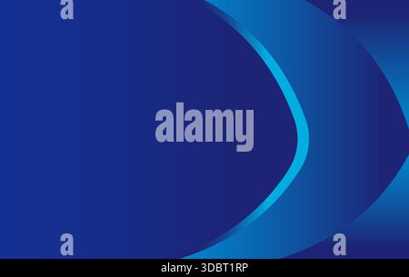 vecteur de fond abstrait dégradé bleu avec des formes de courbes pour la conception de papier peint d'affiche de couverture de bannière avec espace de copie pour le texte Illustration de Vecteur