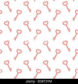 Motif coeurs roses motif mignon Illustration de Vecteur