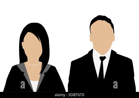 Icônes d'avatar avec une touche professionnelle représentant des profils masculins et féminins Illustration de Vecteur