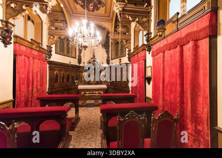 Détails intérieurs. Château Miramar, Trieste, Italie Banque D'Images