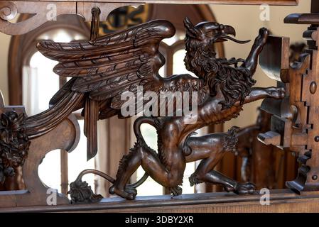 Détails intérieurs. Château Miramar, Trieste, Italie Banque D'Images