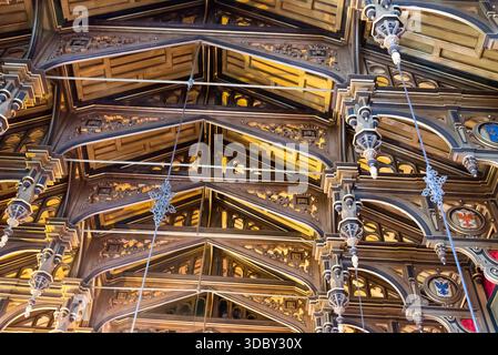 Détails intérieurs. Château Miramar, Trieste, Italie Banque D'Images