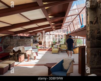 Taliesin West, emplacement : Scottsdale AZ, architecte : Frank Lloyd Wright Banque D'Images