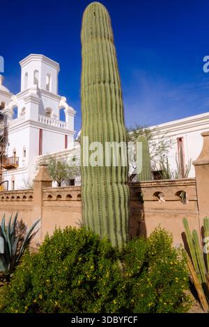 Mission San Xavier Del bac, Tucson, Arizona, États-Unis d'Amérique Banque D'Images