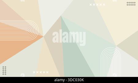Triangle géométrique abstrait formes modernes fond de couleur pastel. Illustration vectorielle Illustration de Vecteur