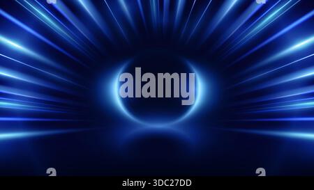 Fond VR de réalité virtuelle avec effet zoom. Illustration des effets brillants des lignes de propagation pour les enseignes de commerce électronique shopping au détail. Illustration de Vecteur