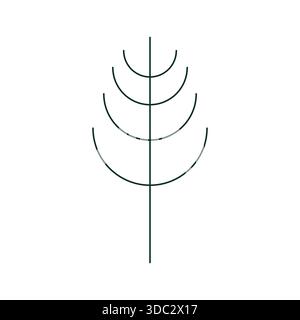 Elément géométrique de Noël. Pour invitation, affiche, carte postale, publicité. Illustration vectorielle, conception plate Illustration de Vecteur