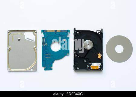 Décomposition d'un disque dur interne d'ancienne génération Banque D'Images