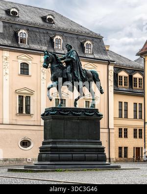 La place de la démocratie à Weimar, Allemagne Banque D'Images