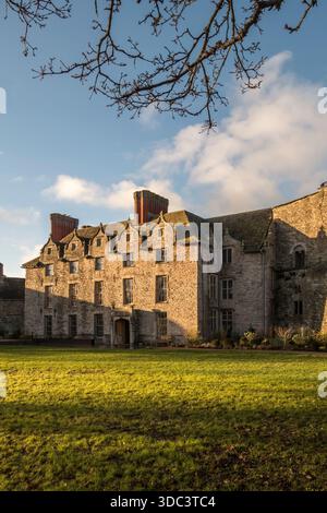 La façade sud jacobaine du château de Hay, Hay-on-Wye (Powys, Royaume-Uni) Banque D'Images