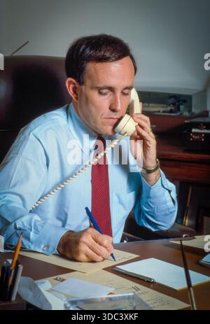 Rudolph Giuliani en 1984 comme jeune DA. Ancien maire de New York et avocat de Donald Trump. Photographie de Bernard Gotfryd. Banque D'Images