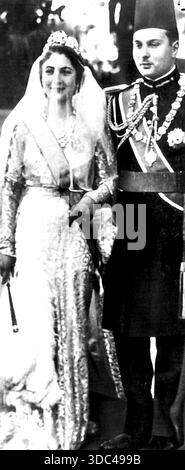 Royauté étrangère - ex-Reine Farida - Egypte - (1ère épouse de l'ex-Roi Farouk). 2 décembre 1948. Banque D'Images