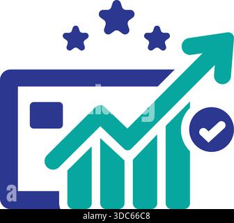 Graphique de croissance analyse de logo d'entreprise modèle de vecteur de réussite d'icône de conception Illustration de Vecteur