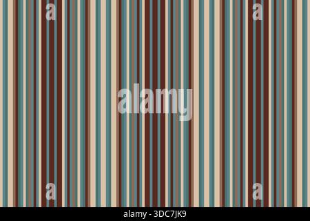 Vecteur de rayures sans couture Fretty, fond de motif de lignes de confort. Tissu textile texture Fesigner vertical en cyan et palette de couleurs claires. Illustration de Vecteur