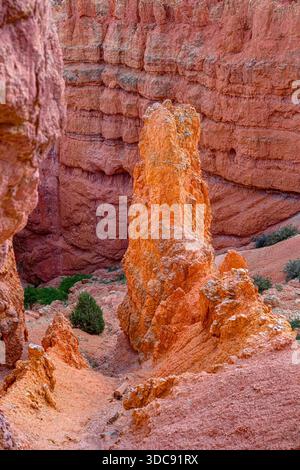 Vue depuis le balcon de Juliette au coucher du soleil. Sunset point, parc national de Bryce Canyon, Utah, États-Unis Banque D'Images