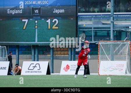 Le tournoi de 10 jours réunissant 20 Nations lors du Championnat du monde de crosse féminine U20 2024 à Hong Kong du 15 au 24 août 2024 Banque D'Images