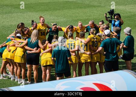 Le tournoi de 10 jours réunissant 20 Nations lors du Championnat du monde de crosse féminine U20 2024 à Hong Kong du 15 au 24 août 2024 Banque D'Images