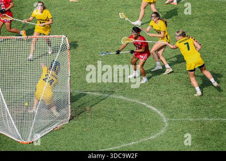 Le tournoi de 10 jours réunissant 20 Nations lors du Championnat du monde de crosse féminine U20 2024 à Hong Kong du 15 au 24 août 2024 Banque D'Images