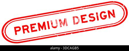Grunge rouge premium design mot Rubber Seal timbre sur fond blanc Illustration de Vecteur