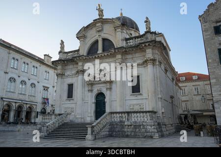Église Saint Blaise dans la vieille ville de Dubrovnik, Croatie Banque D'Images