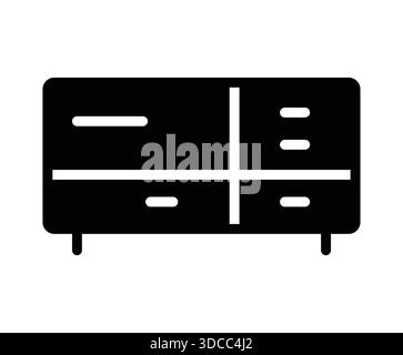 Découvrez un design d'armoire minimaliste élégant et moderne parfait pour rehausser n'importe quel décor contemporain. Ce meuble offre à la fois fonctionnel Illustration de Vecteur