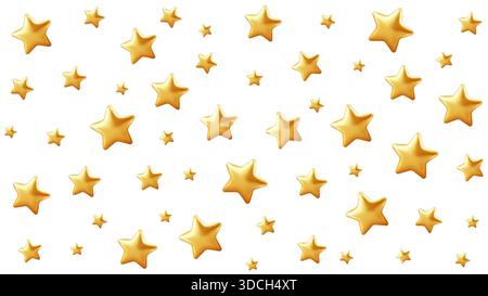 Golden Star Celebration dans Gold Sparkle Scene pour un décor festif. Les étoiles brillantes brillent avec un motif et une ambiance décorative. Illustration vectorielle Illustration de Vecteur