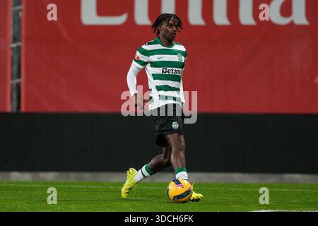 Seixal, Portugal. 22 décembre 2025. Lisbonne, 22/12/25 - Benfica B a accueilli Sporting B au campus de Benfica dans un match pour la 15e manche de Liga Portugal Meu Super 2025/26. Jose Silva de Sporting CP crédit : Atlantico presse Lda/Alamy Live News Banque D'Images