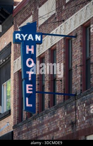 The Ryan Hotel à Wallace, Idaho, États-Unis. Banque D'Images