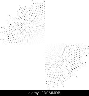 Deux longs faisceaux en pointillés partent du centre. Illustration de Vecteur