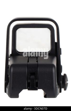 Viseur de collimateur optique moderne. Isolé sur fond blanc. Banque D'Images