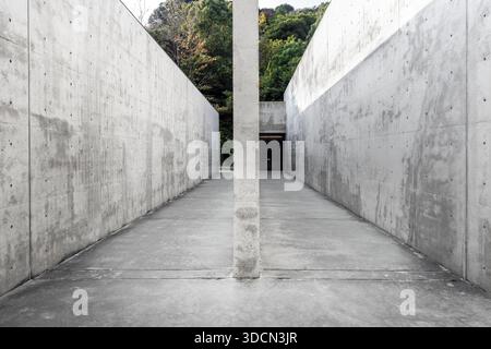 Entrée au musée Lee Ufan, île de Naoshima, Japon Banque D'Images
