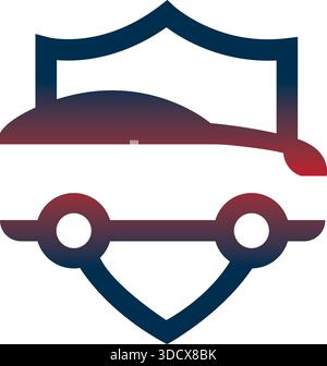 Modèle de logo de protection de voiture de bouclier conception de vecteur de sécurité de véhicule Illustration de Vecteur