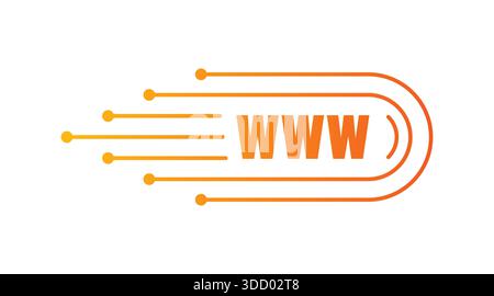 WWW Word et concept électronique. technologie et illustration de stock de concepts www Banque D'Images
